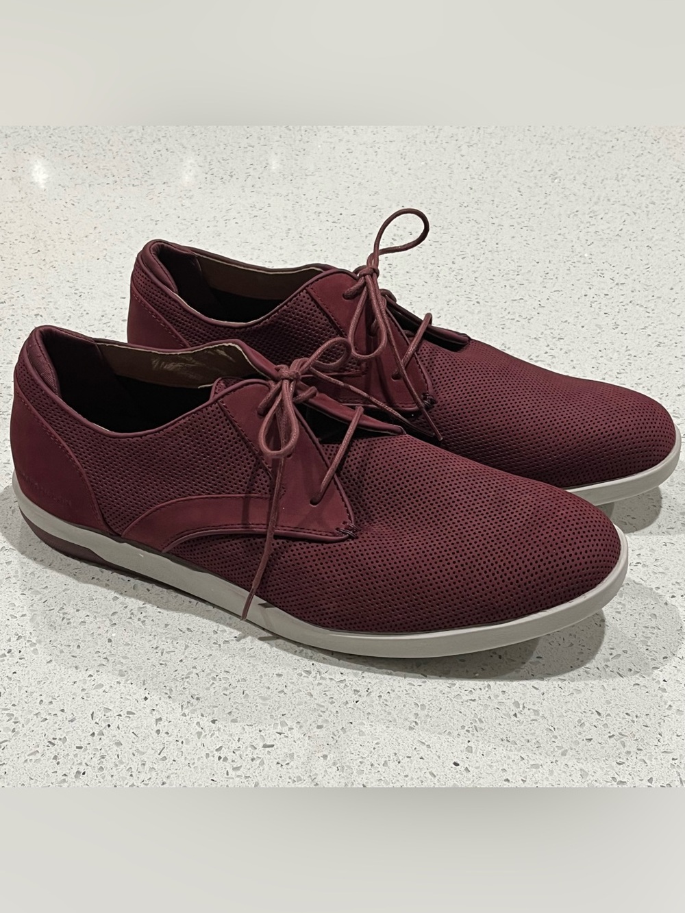 Mark Nason Los Angeles Men's Size 12 Burgundy Leather Casual Sneakers Shoes NEW